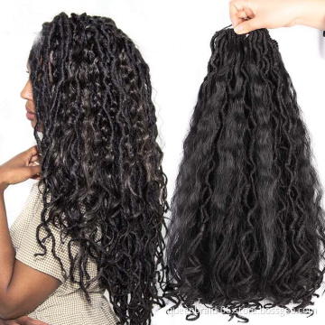 Mermaid Locs 20 inch 18 roots/pack Synthetic Braiding Crochet Hair Ombre Crochet Hair Extension For Afro Women